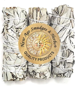 (Pack of 3)- -Premium California White Sage Incense 4 Inches Long. Home Cleansin - Picture 1 of 12