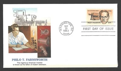 1983 US Postage - SCOTT 2058 - 20 CENT - PHILO FARNSWORTH - FDC Fleetwood - ABJY - Image 1 of 2