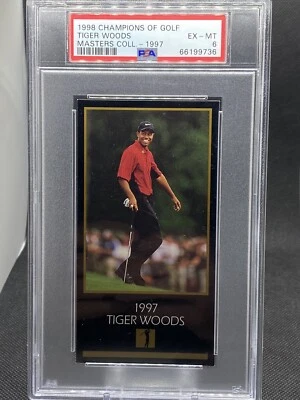 1998 Champions of Golf Tiger Woods Masters Collection 1997 PSA 6!! - Image 1 of 2