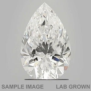 Pear Cut Non Certified F, VS1 Clarity LabGrown Loose Diamond IIa 0.31 Carat - Picture 1 of 3