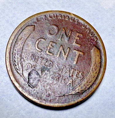1921-S Lincoln Wheat 1c ~ Apparent Rear Lamination Issues ~ VF Details ~ C52 - Image 1 of 2