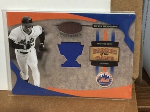 Rickey Henderson 2005 Leaf Certified Materials Fabric of Game Jacket #21/50 SP