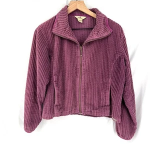 Woolrich Wide Wale Cord Cropped Full Zip Up Jacke wineberry lila retro M - Bild 1 von 9