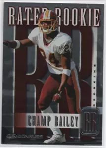 Champ Bailey 1999 Donruss Rated Rookies RR5 #d/5000 RC HOF Redskins - Imagen 1 de 2