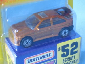 Coche modelo de juguete Matchbox Ford Escort RS Cosworth Gold Challenge 70 mm en BP b - Imagen 1 de 2
