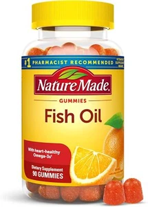 Nature Made Adult Gummies Fish Oil with Omega-3s Fruit Flavor, 90 ct, 2 Pack - Picture 1 of 2