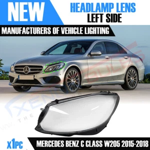 FOR MERCEDES BENZ C CLASS W205 LEFT SIDE HEADLAMP LENS COVER 2015-18 UK - Picture 1 of 6