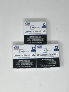 36 coperchi per lattine Mainstays dimensioni bocca regolari barattoli metallo universale (3 confezioni da 12 - Foto 1 di 2