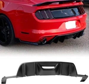 Ford Mustang Rear Bumper Lip Diffuser Satin Black  2015 2016 2017 - Bild 1 von 3