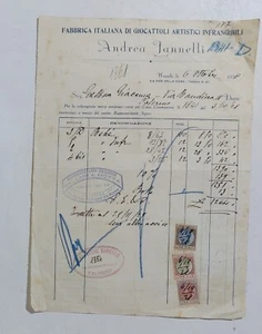16676 45/crt Vecchio documento - Fabbrica Italiana Giocattoli Iannelli - 1928 - Picture 1 of 4
