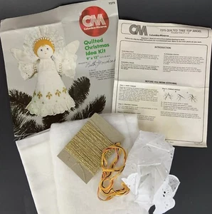 Columbia Minerva Quilted Christmas Tree Top Angel Kit 7275 Holiday Craft 1980 - Picture 1 of 6