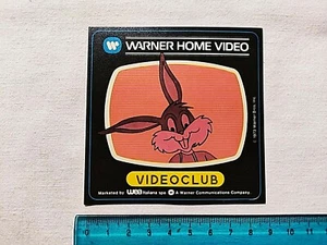 ADESIVO BUGS BUNNY WARNER HOME VIDEO VIDEOCLUB VINTAGE ANNI 80 80s OLD STICKER - Picture 1 of 1