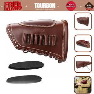 Tourbon Left Shooter Recoil Pad Rifle Cheek Rest Gun Ammo Holder Buttstock Cover - Picture 1 of 24