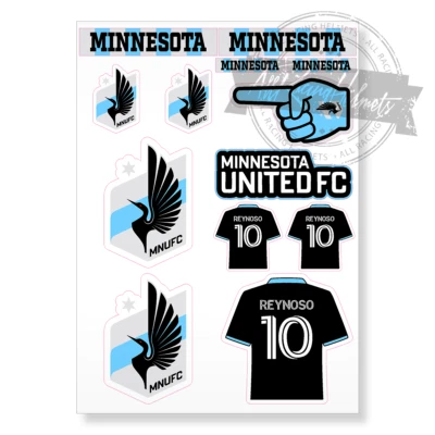 Minnesota United FC MLS Soccer A4 Printed Vinyl Decal Sticker High Quality Kit - Image 1 of 4