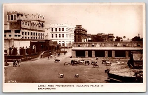 The Sultan's Palace in Lahej Aden Protectorate Yemen - Real Photo 1930s Postcard - Bild 1 von 4