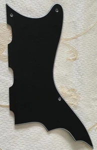 For Silvertone 1445 Kay Speed Demon Airline Style Guitar Pickguard 3 Ply Black - Picture 1 of 6