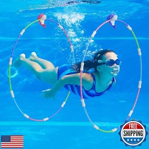 Diving Toys Pool Rings 2 Pack, Fun Swimming Pool Toys for Kids Ages 4-8 8-12, - Picture 1 of 5