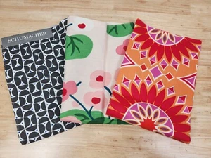 SCHUMACHER 3 pieces Mixed Lot Fabric Samples Approximately 26"x26" Colorful - Picture 1 of 9