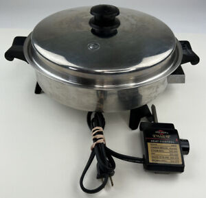 Saladmaster 7817 Electric Skillet 11" Oil Core Vapo Lid Stainless Steel USA Made