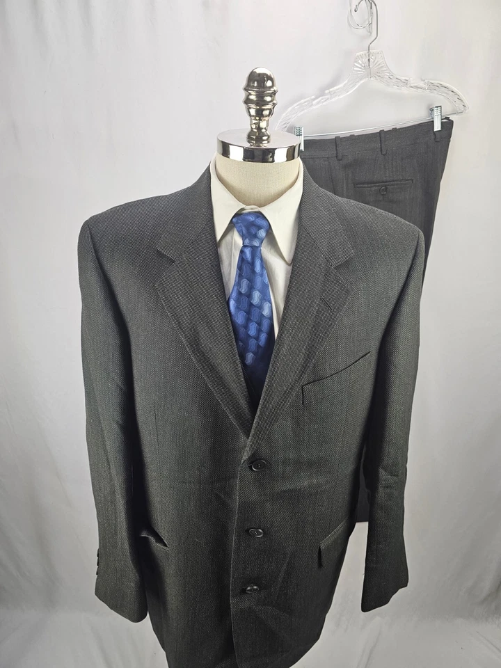 Spiritoso Nordstrom Men's Brown Wool 3 Piece Suit 44L 36 x 30 - Image 1 of 4