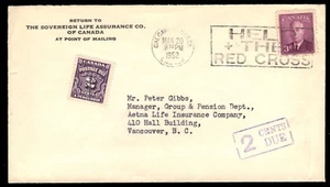 CANADA - 1952 Commercial 'Postage Due' Cover "Calgary to Vancouver" - Picture 1 of 2