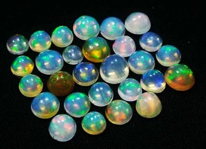 GTL CERTIFIED 6.95 Ct Natural Round Welo Fire Ethiopian Opal Lot 29 Pcs Lot A1 - Picture 1 of 7