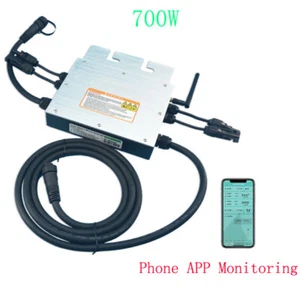 600W 700W Impermeable 2.4G Inalámbrico Rejilla Solar Lazo Micro Inversor VAC 120V 230V - Imagen 1 de 41
