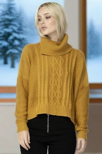 Sass Heated Moments Cable Jumper in Pawpaw - Picture 1 of 7
