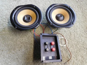 B & W 4" Speakers, 1 pr. w/ 2 Way Crossover - Picture 1 of 2