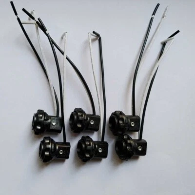 6Pcs Candelabra Base E12 Sockets w/Screw Rings 6" Wire Leads US Stock A385 - Image 1 of 4