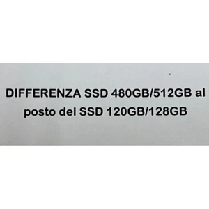 DIFFERENZA da PAGARE per ricevere il computer con SSD 480/512GB al posto del SSD - Foto 1 di 1
