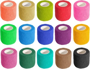 15 Pack 2"x5 Yards Self Adhesive Bandage Breathable Cohesive Bandage Wrap Rolls - Picture 1 of 8