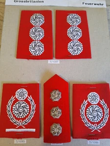 England Great Britain Shoulderpieces Uniform Fire Brigade Badge Patch - Picture 1 of 2