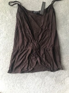 Laundry By Shelli Segal Brown Strappy top Sz. M NWT - Picture 1 of 4
