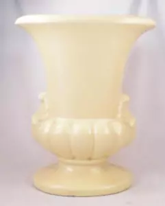 Haeger Pillow Vase Yellow Art Pottery Footed 10 in Vintage Retro As Is - Picture 1 of 10