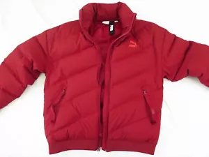 Size L Large 26" Chest PUMA Men's Down Jacket Coat Outerwear Red - Picture 1 of 19