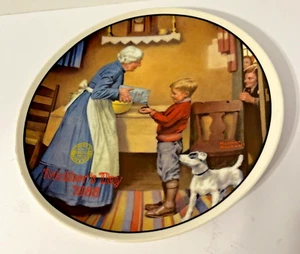 Muttertag 1986, "The Pantry Raid" Norman Rockwell Sammelteller, Knowles - Bild 1 von 4
