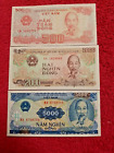 3 Paper Money From Vietnam Unc In Excellent Condition