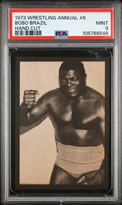 1973 Wrestling Annual #6 Bobo Brazil Hand Cut PSA 9 MINT Wrestling Card - Picture 1 of 2
