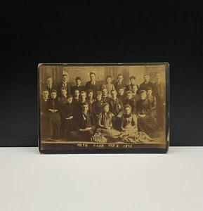 Antique Group Photograph Feb. 6, 1891 - Fritz Club Large Cabinet Card Photo - Picture 1 of 5