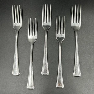 Oneida MAESTRO ST LEGER Stainless Flatware Dinner Forks 7.25 Lot of 5 - Picture 1 of 5