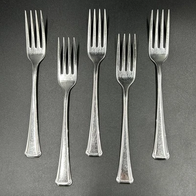 Oneida MAESTRO ST LEGER Stainless Flatware Dinner Forks 7.25 Lot of 5 - Image 1 of 4