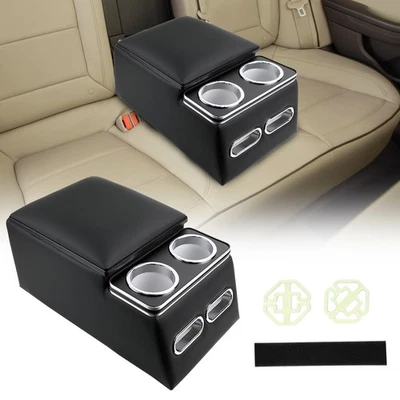 Universal Truck Seat Center Consoles Organizer with Cup Holders Rear Bench Seat - Изображение 1 из 4