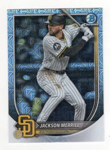 Jackson Merrill Mojo Refractor 2025 Bowman Chrome Baseball #38 San Diego Padres - Picture 1 of 2