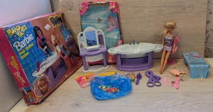 Vintage Mattel Barbie Hollywood Friseursalon 1992. Puppe, Box, Zubehör Bead Blast - Bild 1 von 11