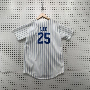 Chicago Cubs Jersey Mens XL White Pin Striped Embroidered LEE #25 Made USA - Picture 1 of 21