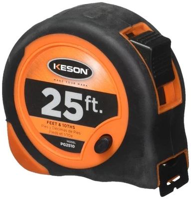 PG2510 Economy Series Short Tape Measure with Lacquer Coated Steel Blade (Gra... - Image 1 of 3