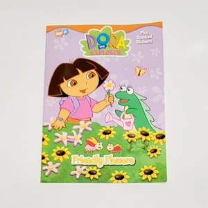 2003 Dora The Explorer Friendly Flowers Coloring Book Scented Stickers Vtg NEW - Picture 1 of 4