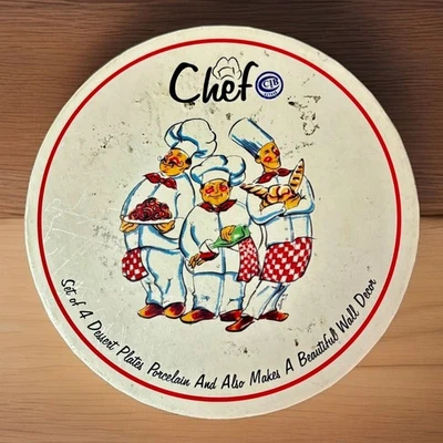 Cuatro platos de postre de ensalada de camareros chefs caprichosos italianos I. Godinger & Co. Foto 1 de 3