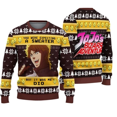Jojo's Bizarre Ugly Sweater, Anime Sweatshirt, Feo Christmas Sweater Unisex Foto 1 de 2